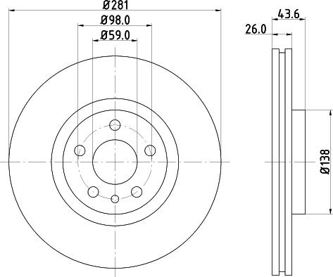 HELLA PAGID 8DD 355 104-451 - Гальмівний диск avtolavka.club