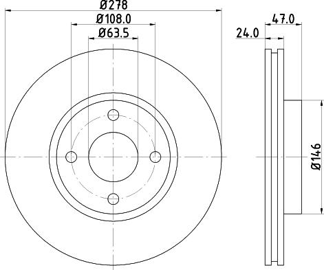 HELLA PAGID 8DD 355 104-641 - Гальмівний диск avtolavka.club