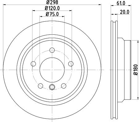 HELLA PAGID 8DD 355 124-391 - Гальмівний диск avtolavka.club