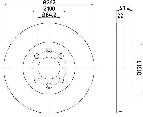 HELLA PAGID 8DD 355 104-041 - Гальмівний диск avtolavka.club