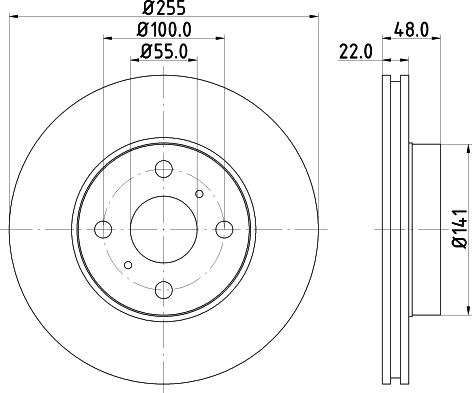 HELLA PAGID 8DD 355 104-871 - Гальмівний диск avtolavka.club