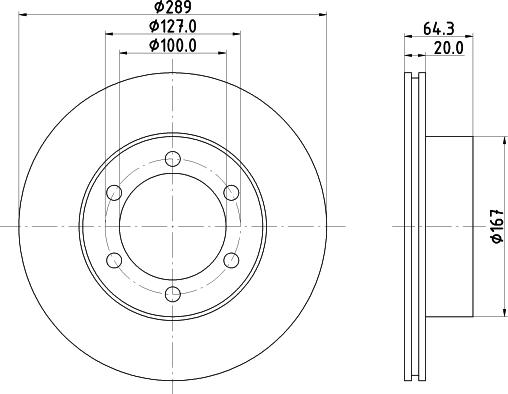 HELLA PAGID 8DD 355 104-761 - Гальмівний диск avtolavka.club