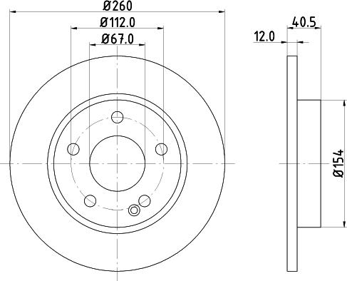 HELLA PAGID 8DD 355 105-971 - Гальмівний диск avtolavka.club