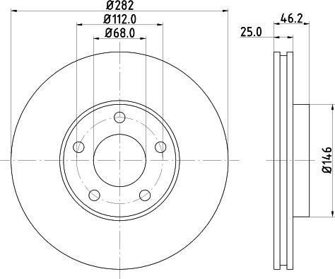 HELLA PAGID 8DD 355 105-552 - Гальмівний диск avtolavka.club