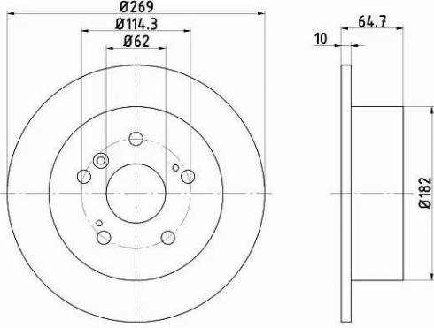 HELLA PAGID 8DD 355 105-091 - Гальмівний диск avtolavka.club