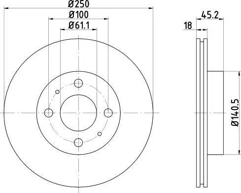 HELLA PAGID 8DD355105161 - Гальмівний диск avtolavka.club