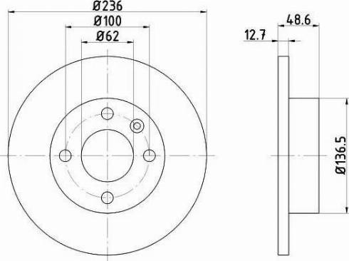 HELLA PAGID 8DD 355 105-891 - Гальмівний диск avtolavka.club