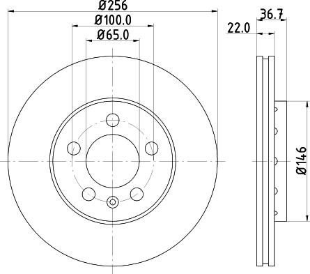 HELLA PAGID 8DD 355 123-821 - Гальмівний диск avtolavka.club