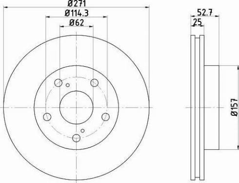 HELLA PAGID 8DD 355 105-261 - Гальмівний диск avtolavka.club