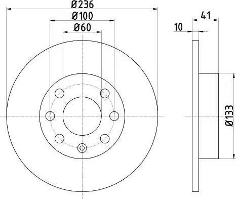 HELLA PAGID 8DD 355 100-411 - Гальмівний диск avtolavka.club