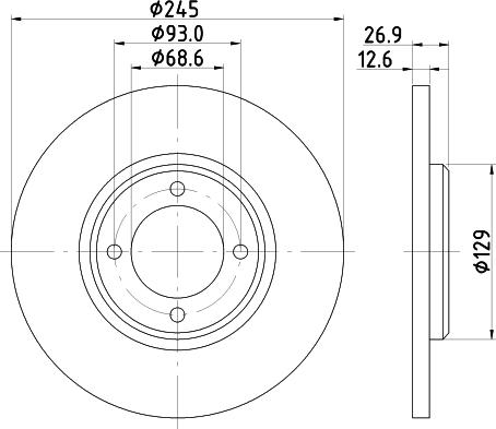 HELLA PAGID 8DD 355 100-021 - Гальмівний диск avtolavka.club