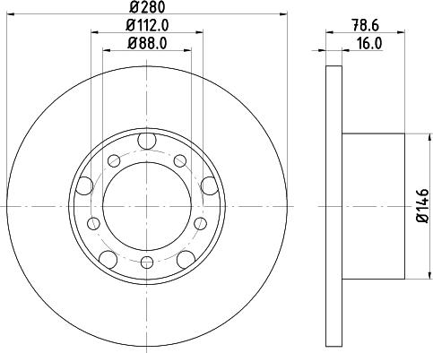 HELLA PAGID 8DD 355 100-201 - Гальмівний диск avtolavka.club