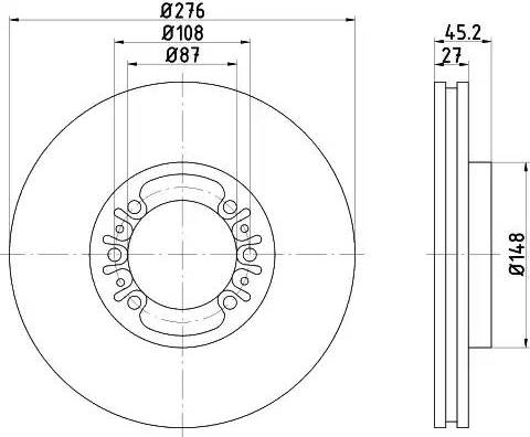 HELLA PAGID 8DD 355 108-511 - Гальмівний диск avtolavka.club