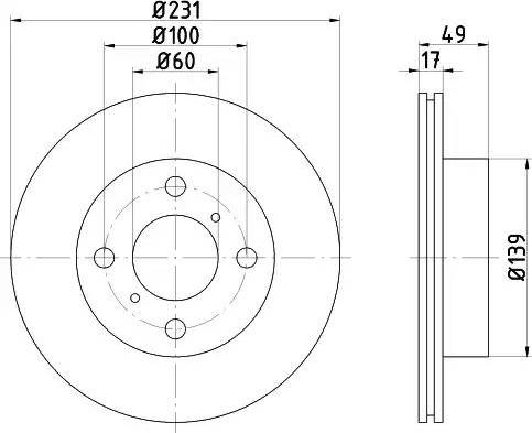 HELLA PAGID 8DD 355 108-571 - Гальмівний диск avtolavka.club