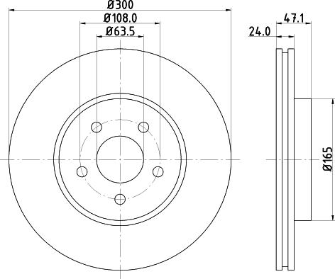 HELLA PAGID 8DD 355 108-042 - Гальмівний диск avtolavka.club