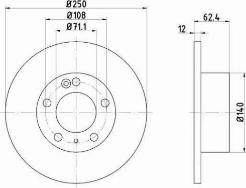 HELLA PAGID 8DD 355 103-021 - Гальмівний диск avtolavka.club