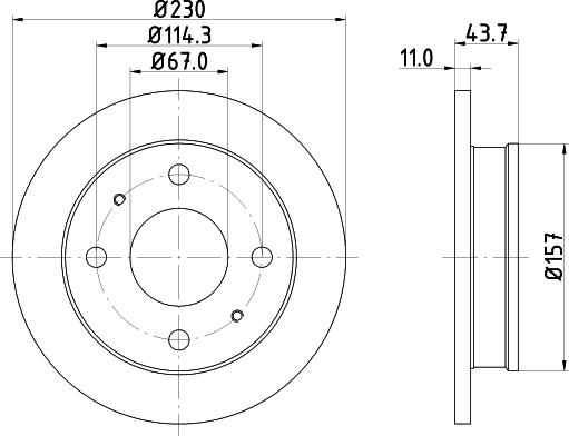 HELLA PAGID 8DD 355 107-171 - Гальмівний диск avtolavka.club