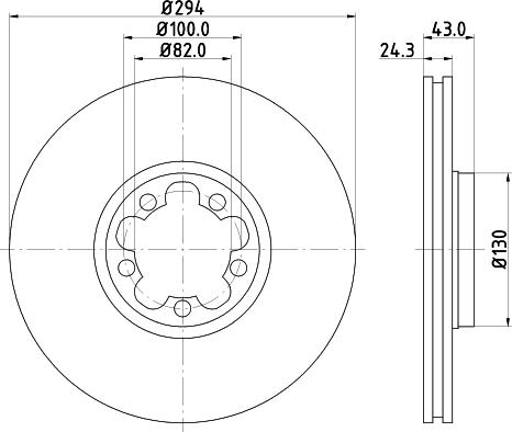 HELLA PAGID 8DD 355 107-311 - Гальмівний диск avtolavka.club