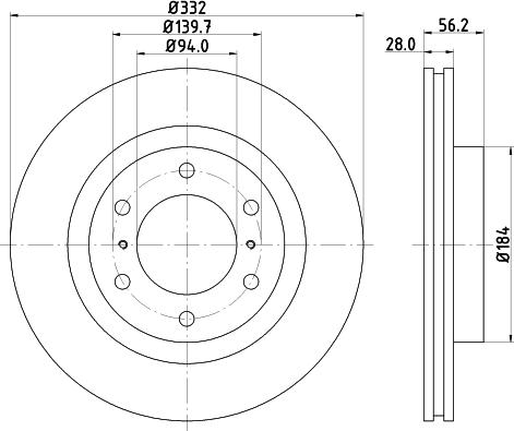 HELLA PAGID 8DD 355 119-081 - Гальмівний диск avtolavka.club