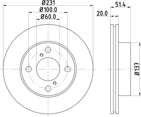 HELLA PAGID 8DD 355 116-501 - Гальмівний диск avtolavka.club