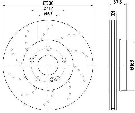 HELLA PAGID 8DD355110151 - Гальмівний диск avtolavka.club