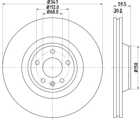 HELLA PAGID 8DD 355 128-311 - Гальмівний диск avtolavka.club