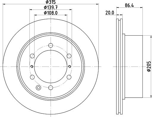 HELLA PAGID 8DD 355 118-141 - Гальмівний диск avtolavka.club