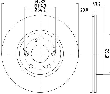 HELLA PAGID 8DD 355 118-131 - Гальмівний диск avtolavka.club