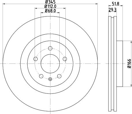 HELLA PAGID 8DD 355 113-951 - Гальмівний диск avtolavka.club