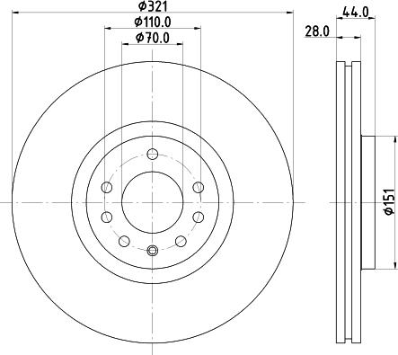 HELLA PAGID 8DD 355 113-101 - Гальмівний диск avtolavka.club