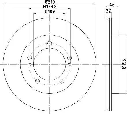 HELLA PAGID 8DD 355 112-991 - Гальмівний диск avtolavka.club