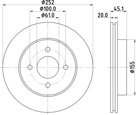 HELLA PAGID 8DD 355 112-961 - Гальмівний диск avtolavka.club