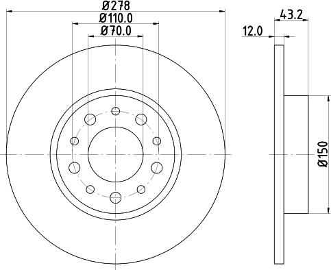 HELLA PAGID 8DD 355 112-541 - Гальмівний диск avtolavka.club