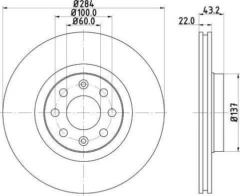 HELLA PAGID 8DD 355 112-591 - Гальмівний диск avtolavka.club