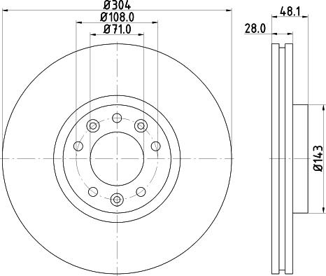 HELLA PAGID 8DD 355 117-331 - Гальмівний диск avtolavka.club