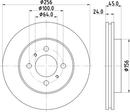 HELLA PAGID 8DD 355 133-991 - Гальмівний диск avtolavka.club