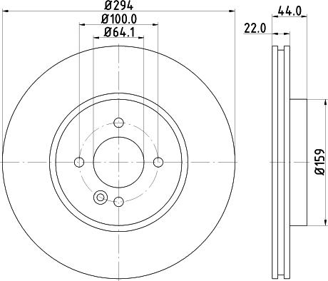 HELLA PAGID 8DD 355 129-021 - Гальмівний диск avtolavka.club