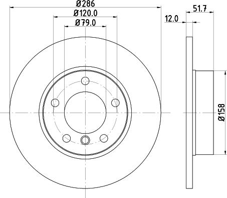 HELLA PAGID 8DD 355 124-741 - Гальмівний диск avtolavka.club