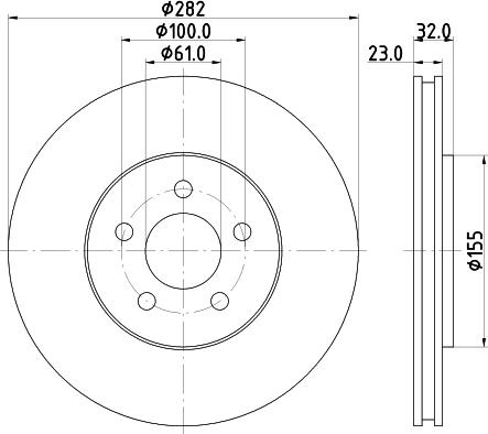 HELLA PAGID 8DD 355 120-621 - Гальмівний диск avtolavka.club