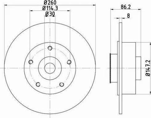 HELLA PAGID 8DD 355 120-081 - Гальмівний диск avtolavka.club