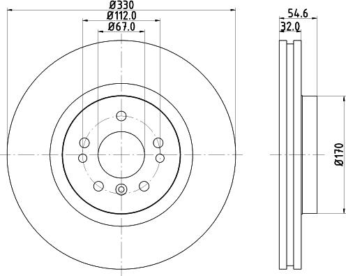 HELLA PAGID 8DD 355 128-581 - Гальмівний диск avtolavka.club