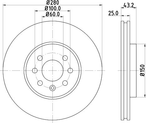 HELLA PAGID 8DD 355 128-211 - Гальмівний диск avtolavka.club