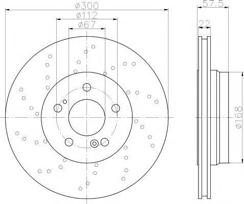 HELLA PAGID 8DD 355 122-672 - Гальмівний диск avtolavka.club