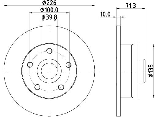 HELLA PAGID 8DD 355 122-852 - Гальмівний диск avtolavka.club