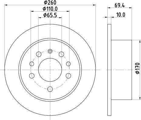 HELLA PAGID 8DD 355 122-282 - Гальмівний диск avtolavka.club