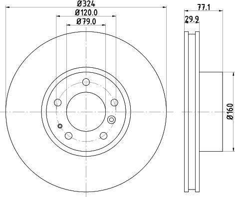 HELLA PAGID 8DD 355 127-101 - Гальмівний диск avtolavka.club