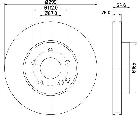 HELLA PAGID 8DD 355 127-751 - Гальмівний диск avtolavka.club