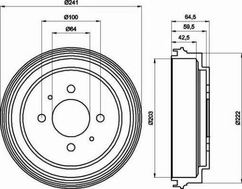 HELLA PAGID 8DT 355 300-551 - Гальмівний барабан avtolavka.club