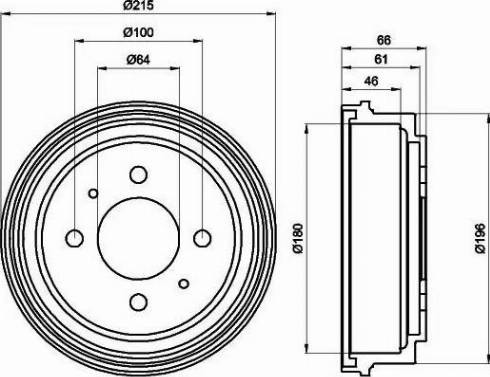 HELLA PAGID 8DT 355 300-531 - Гальмівний барабан avtolavka.club