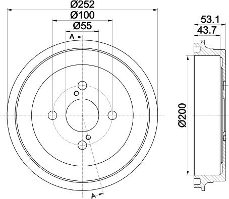 HELLA PAGID 8DT 355 301-901 - Гальмівний барабан avtolavka.club